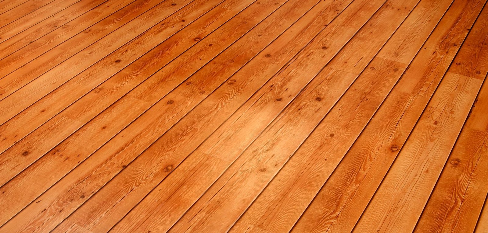 Freshly stained hardwood floor in a Boston-area home